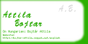 attila bojtar business card