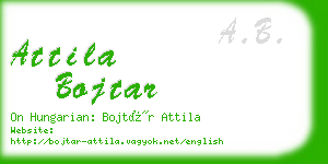 attila bojtar business card